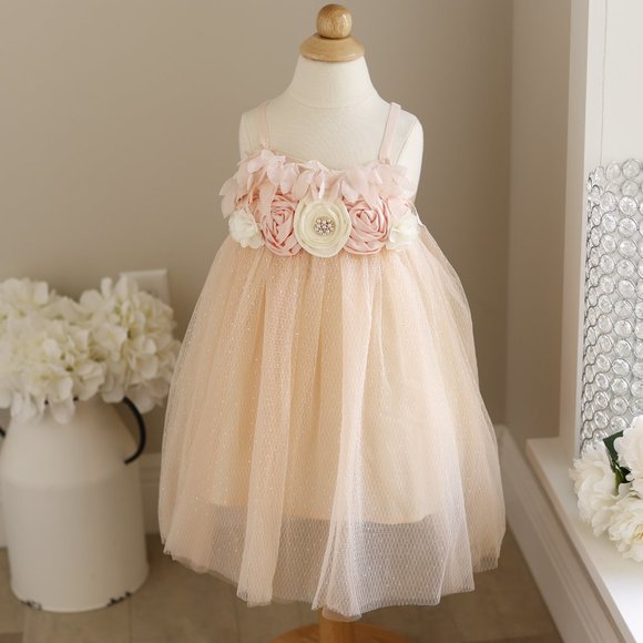 Tulle Party Dress With Adjustable Straps Matching Headband Spring Summer NWT - Picture 1 of 7